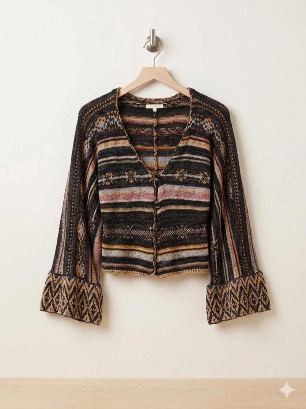 Free People - Striped Knit Cardigan.